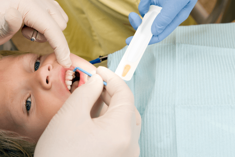 Child at the dentist