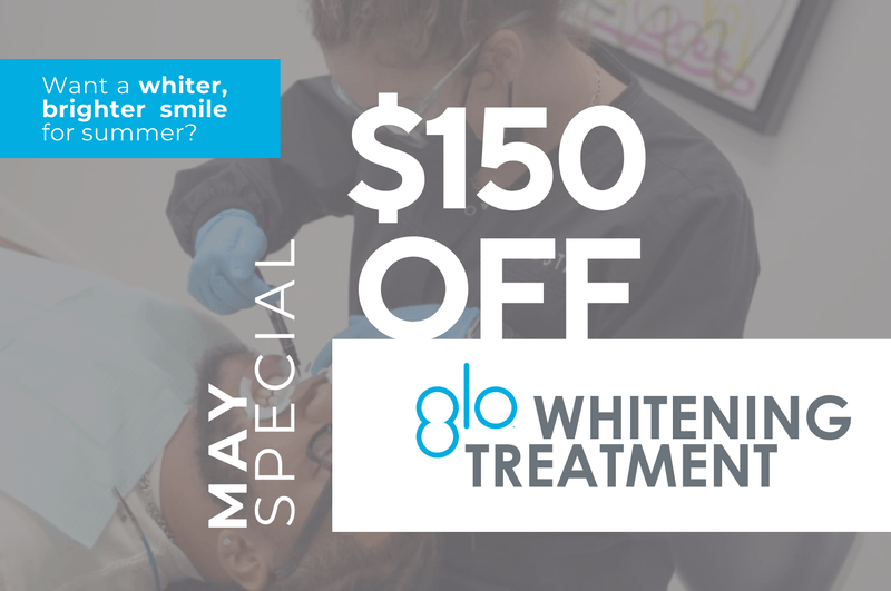 Graphic for $150 off professional teeth whitening promo